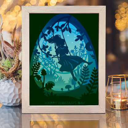 Happy Women's Day 5 – 3D Lightbox SVG File for Cricut & Silhouette