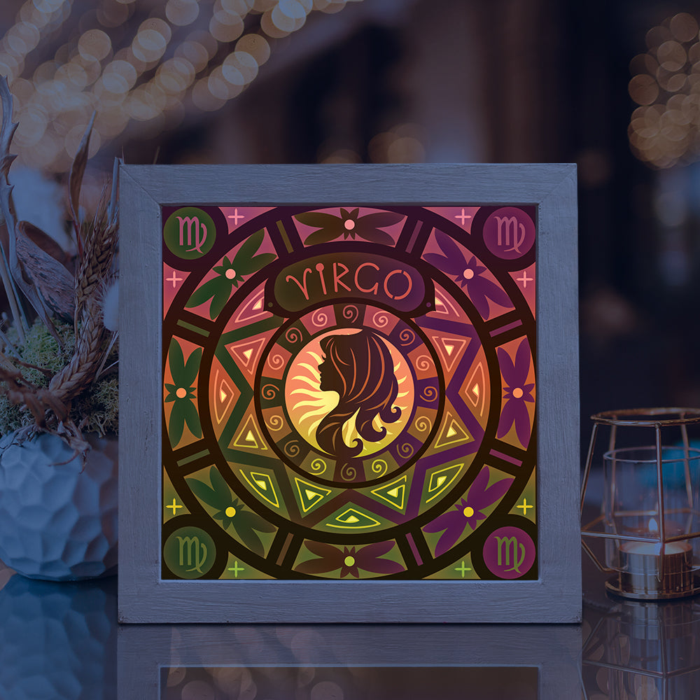 Virgo – 3D Lightbox SVG File for Cricut & Silhouette
