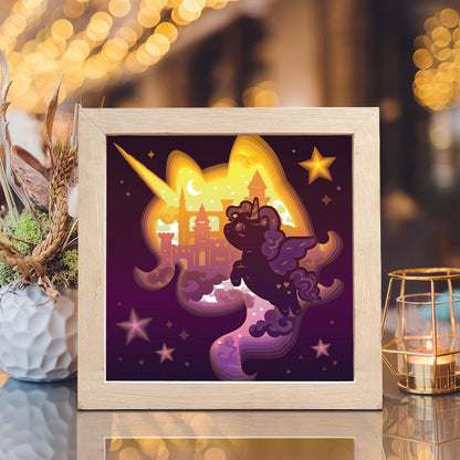 Fairytale Unicorn – 3D Lightbox SVG File for Cricut & Silhouette