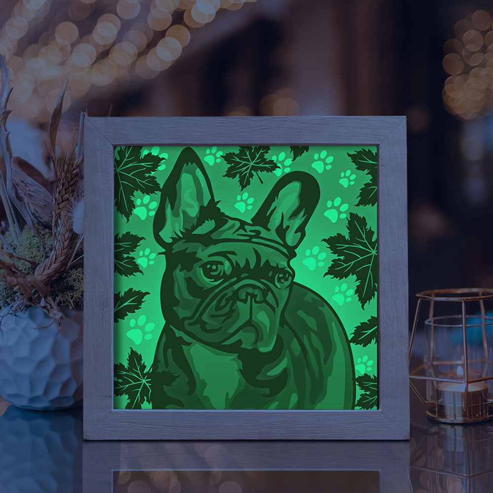 French Bulldog – 3D Lightbox SVG File for Cricut & Silhouette