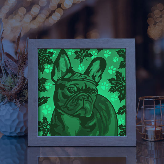 French Bulldog - 3D Animal Papercut Lightbox File - Cricut File - VEKTOR KRAFT