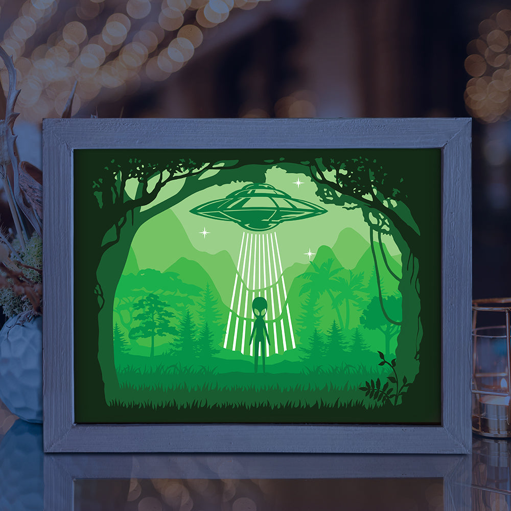 UFO 1 – 3D Lightbox SVG File for Cricut & Silhouette