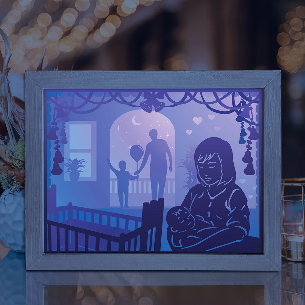 Mom 3 – 3D Lightbox SVG File for Cricut & Silhouette