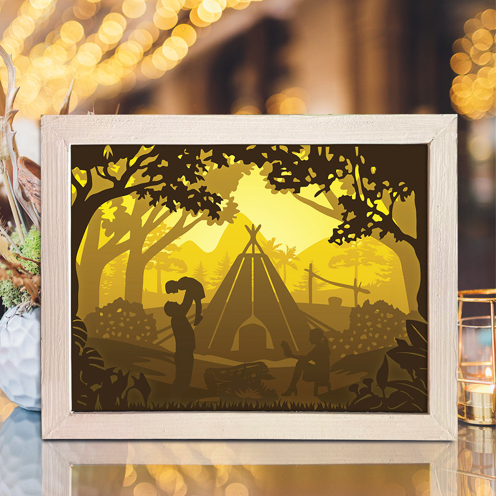 Camping 1 – 3D Lightbox SVG File for Cricut & Silhouette