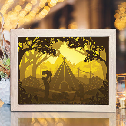 Camping 1 – 3D Lightbox SVG File for Cricut & Silhouette