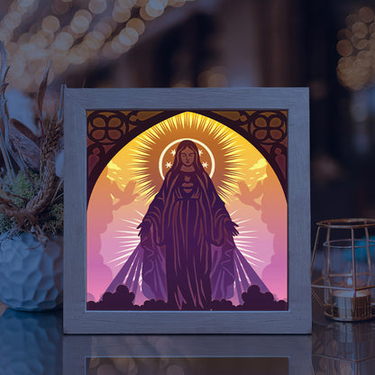 Ave Maria Square – 3D Lightbox SVG File for Cricut & Silhouette