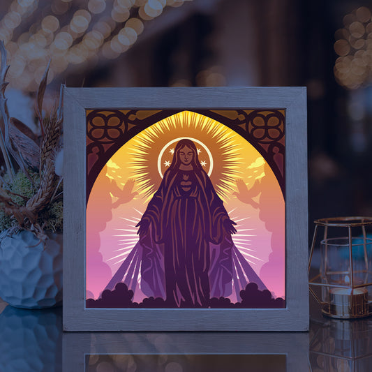 Ave Maria Square – 3D Lightbox SVG File for Cricut & Silhouette
