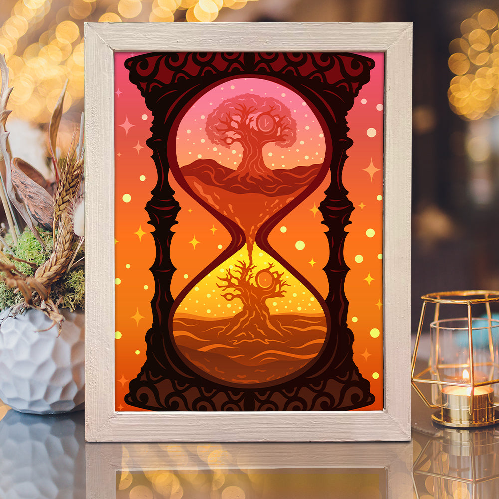 Hourglass 2 – 3D Lightbox SVG File for Cricut & Silhouette