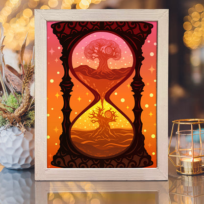 Hourglass 2 – 3D Lightbox SVG File for Cricut & Silhouette