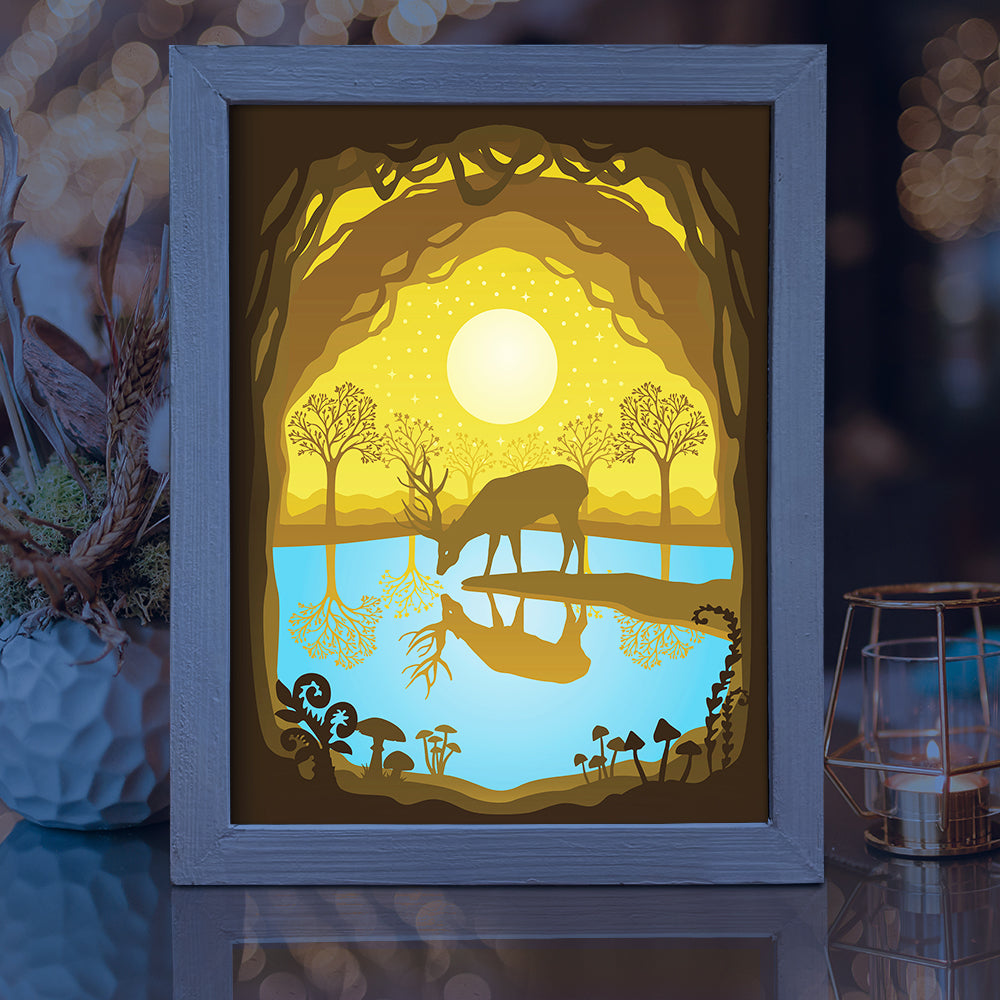 Deer 5 – 3D Lightbox SVG File for Cricut & Silhouette