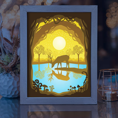 Deer 5 – 3D Lightbox SVG File for Cricut & Silhouette