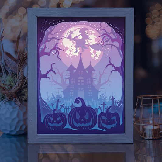 Halloween 3 - 3D Halloween Papercut Lightbox File - Cricut File - VEKTOR KRAFT