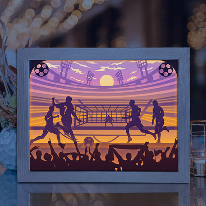 Soccer – 3D Lightbox SVG File for Cricut & Silhouette
