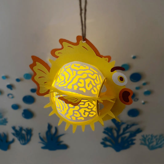 Puffer Fish - 3D Animal Lantern File  - Cricut File  - VEKTOR KRAFT