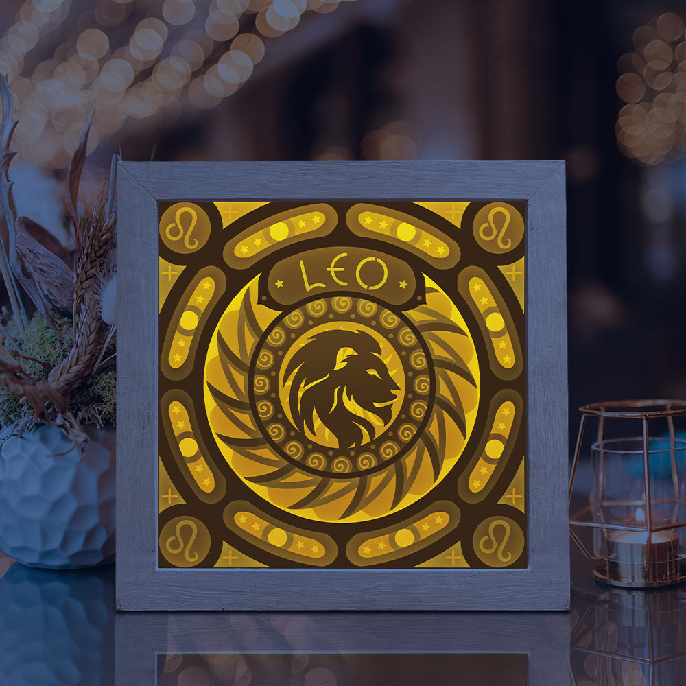 Leo – 3D Lightbox SVG File for Cricut & Silhouette