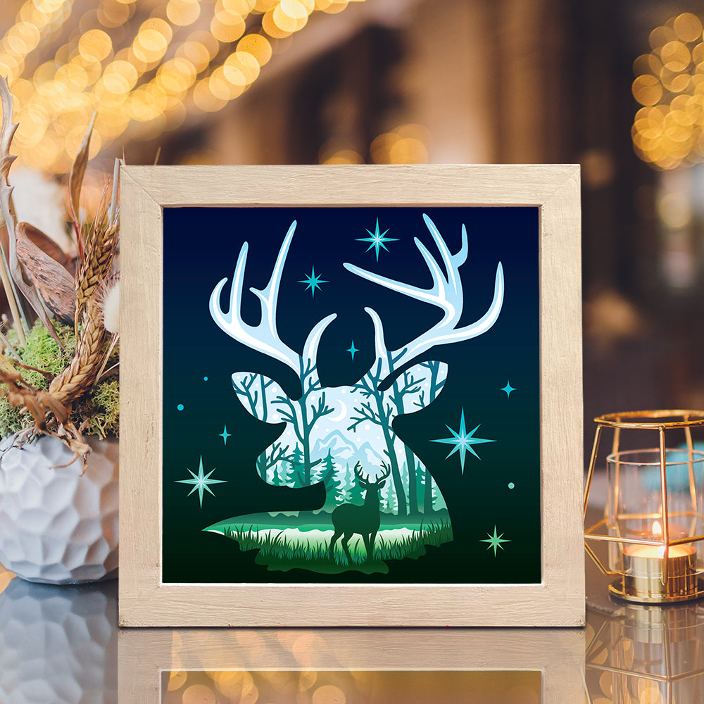 Deer In The Forest 1 – 3D Lightbox SVG File for Cricut & Silhouette