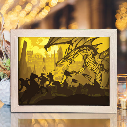 Dragon 1 – 3D Lightbox SVG File for Cricut & Silhouette