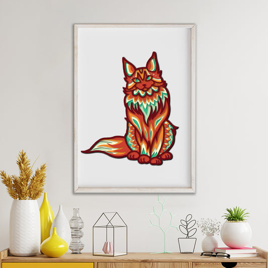 Cat 2 - 3D Layered - Cricut File - VEKTOR KRAFT