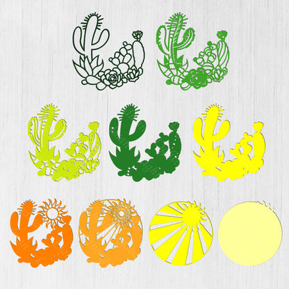 Cactus - 3D Layered - Cricut File - VEKTOR KRAFT