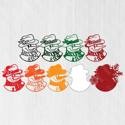 Chistmas Snowman - 3D Layered Christmas - Cricut File - VEKTOR KRAFT
