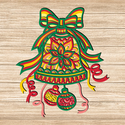 Christmas Bell - 3D Layered Christmas - Cricut File - VEKTOR KRAFT