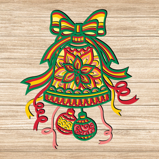 Christmas Bell - 3D Layered Christmas - Cricut File - VEKTOR KRAFT