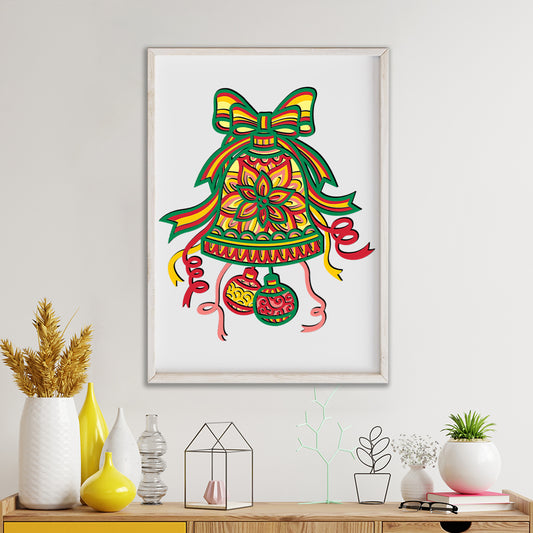 Christmas Bell - 3D Layered Christmas - Cricut File - VEKTOR KRAFT
