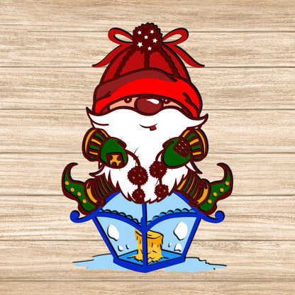 Christmas Gnome - 3D Layered Christmas - Cricut File - VEKTOR KRAFT