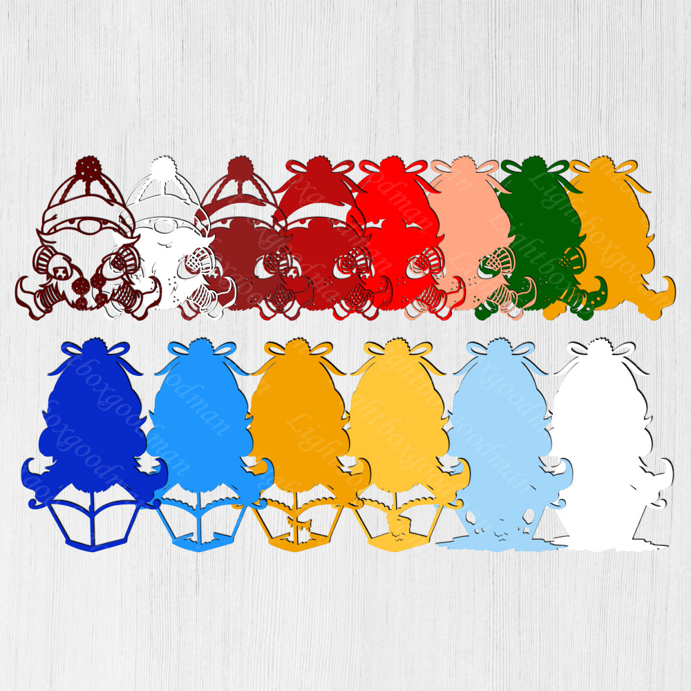 Christmas Gnome - 3D Layered Christmas - Cricut File - VEKTOR KRAFT