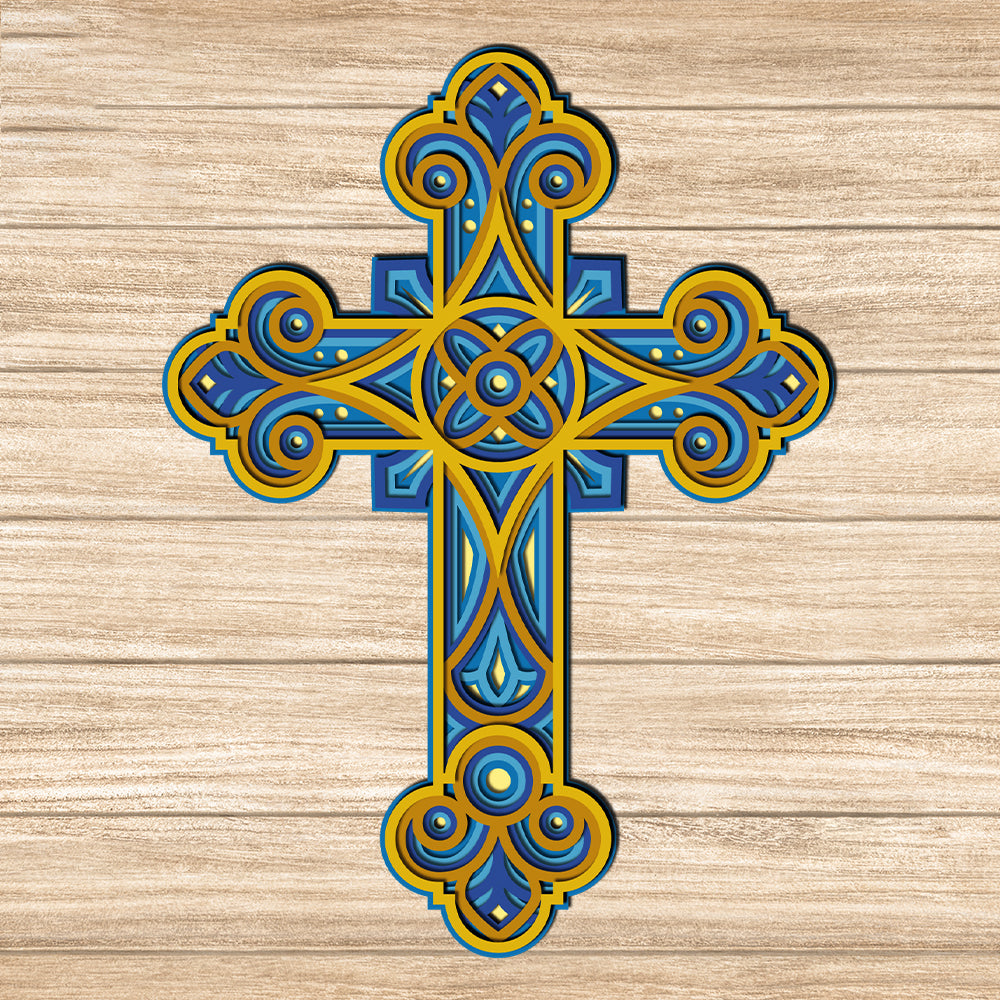 Cross - 3D Layered Christmas - Cricut File - VEKTOR KRAFT
