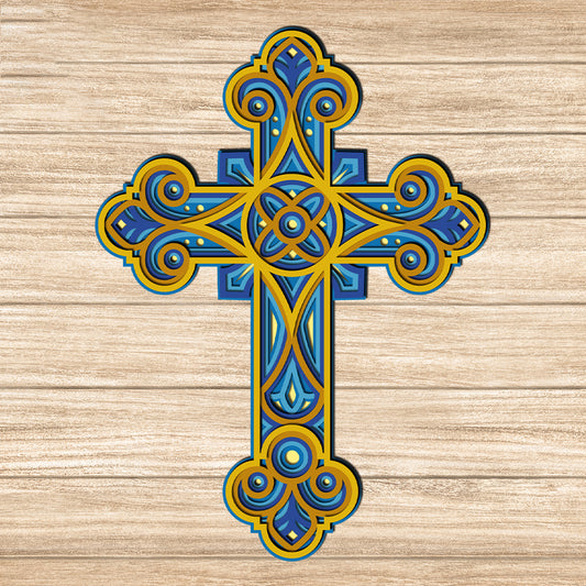 Cross - 3D Layered Christmas - Cricut File - VEKTOR KRAFT