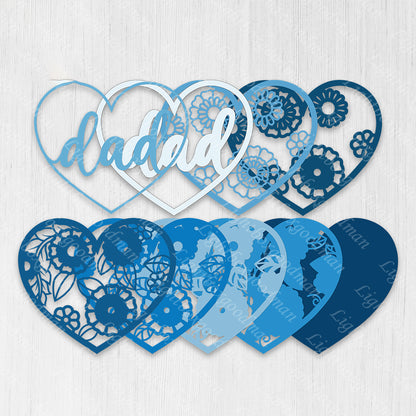 Dad - 3D Layered - Cricut File - VEKTOR KRAFT