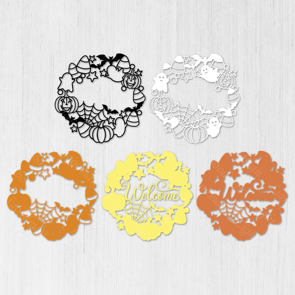 Halloween Wreath - 3D Layered Halloween - Cricut File - VEKTOR KRAFT