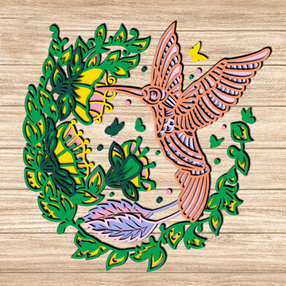 Hummingbird - 3D Layered - Cricut File - VEKTOR KRAFT