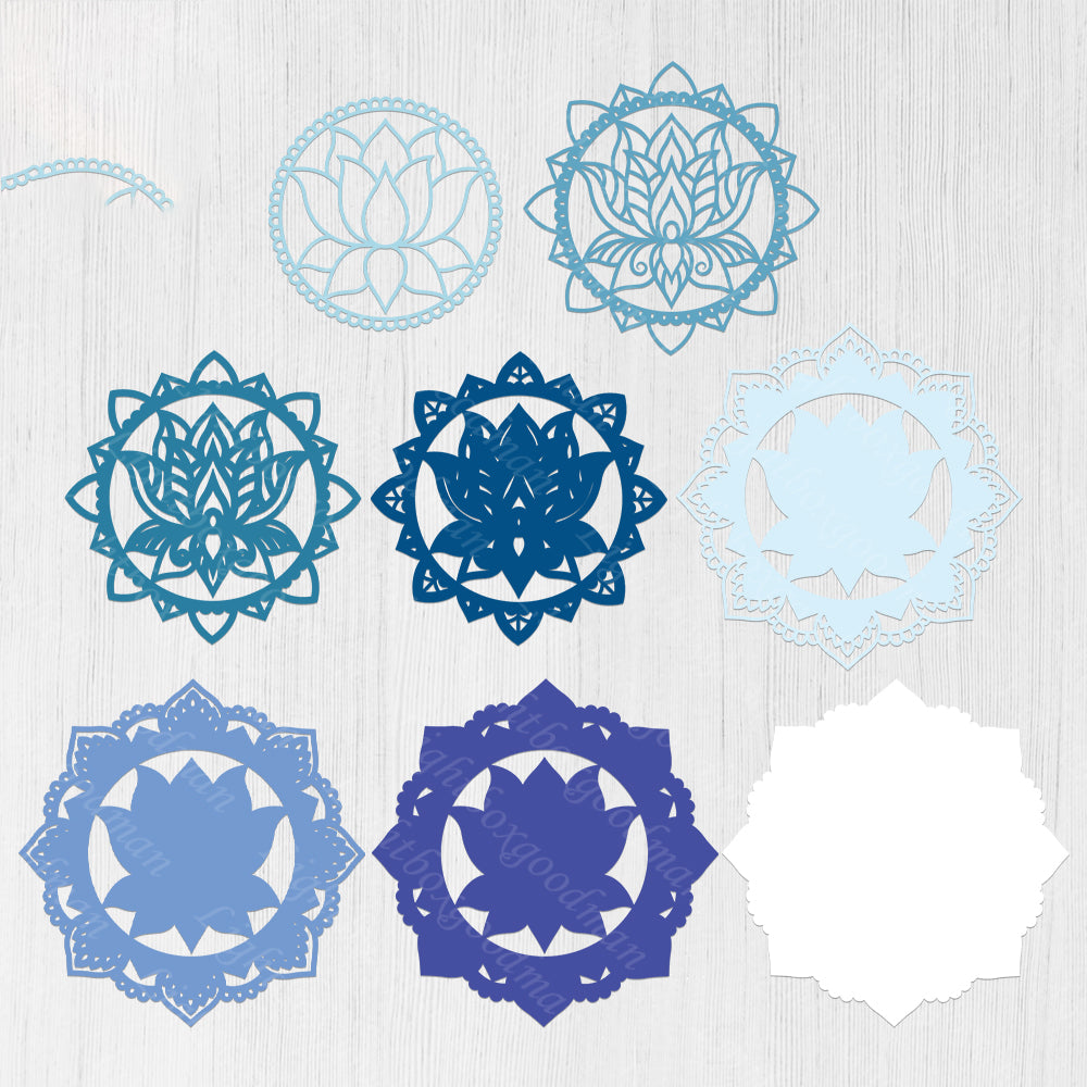Lotus - 3D Layered - Cricut File - VEKTOR KRAFT