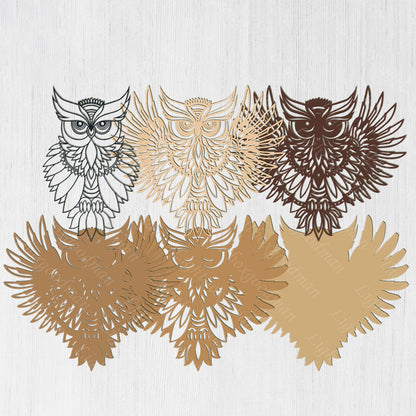 Owl - 3D Layered - Cricut File - VEKTOR KRAFT