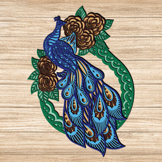 Peacock - 3D Layered - Cricut File - VEKTOR KRAFT