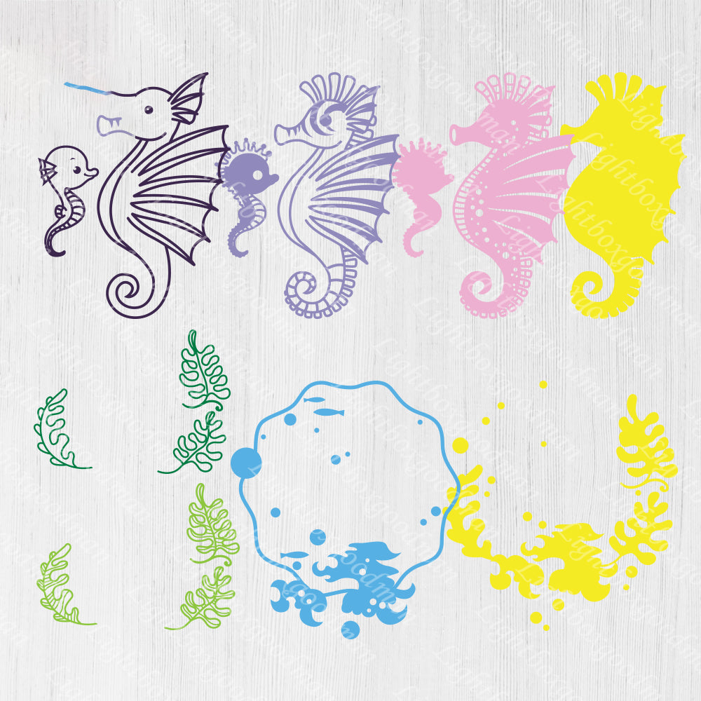 Seahorses - 3D Layered - Cricut File - VEKTOR KRAFT