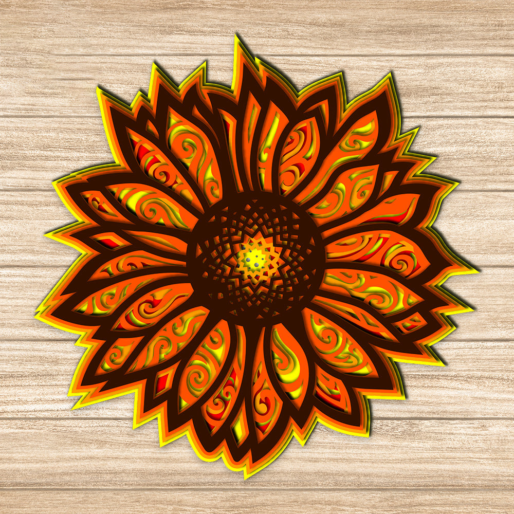 Sunflower 1 - 3D Layered - Cricut File - VEKTOR KRAFT