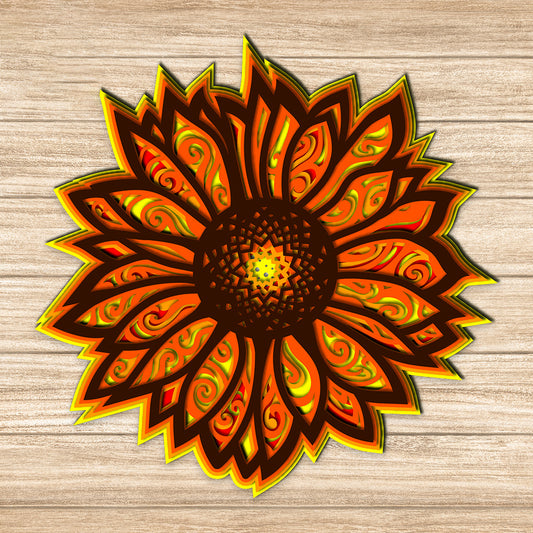 Sunflower 1 - 3D Layered - Cricut File - VEKTOR KRAFT
