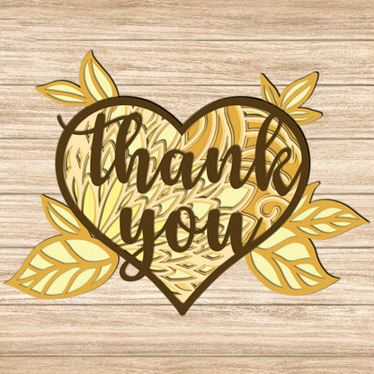 Thank You - 3D Layered - Cricut File - VEKTOR KRAFT