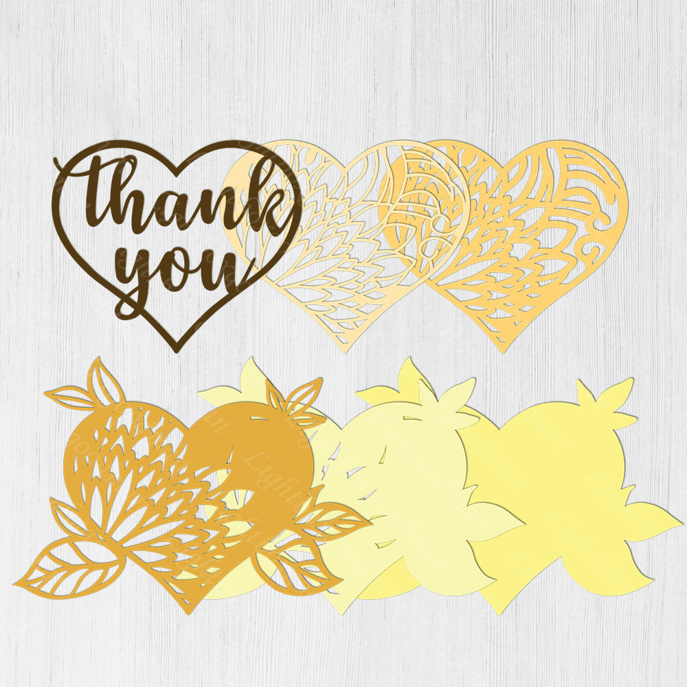 Thank You - 3D Layered - Cricut File - VEKTOR KRAFT