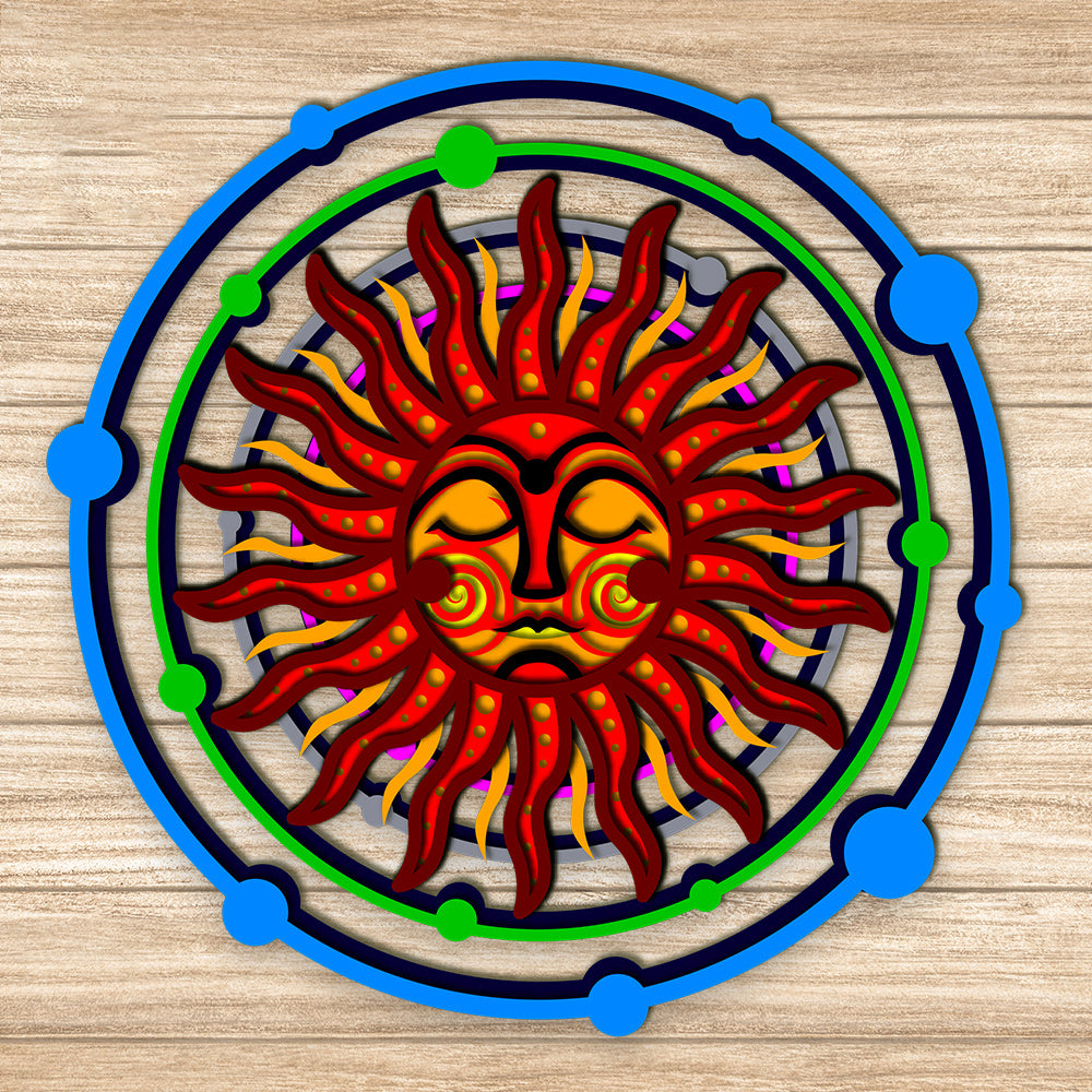 The Sun - 3D Layered - Cricut File - VEKTOR KRAFT