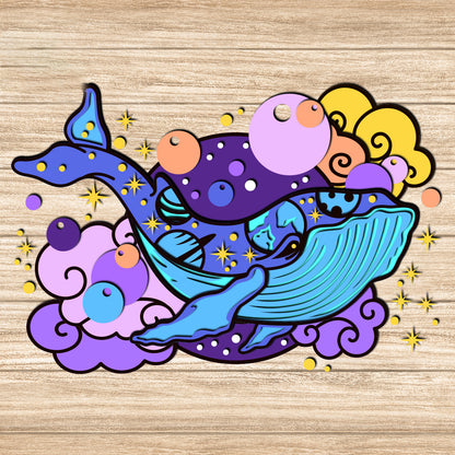 Whale - 3D Layered - Cricut File - VEKTOR KRAFT