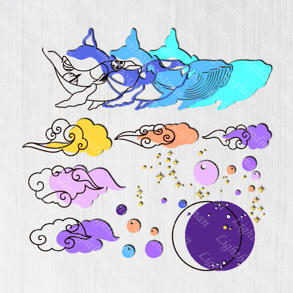 Whale - 3D Layered - Cricut File - VEKTOR KRAFT