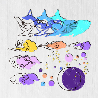 Whale - 3D Layered - Cricut File - VEKTOR KRAFT