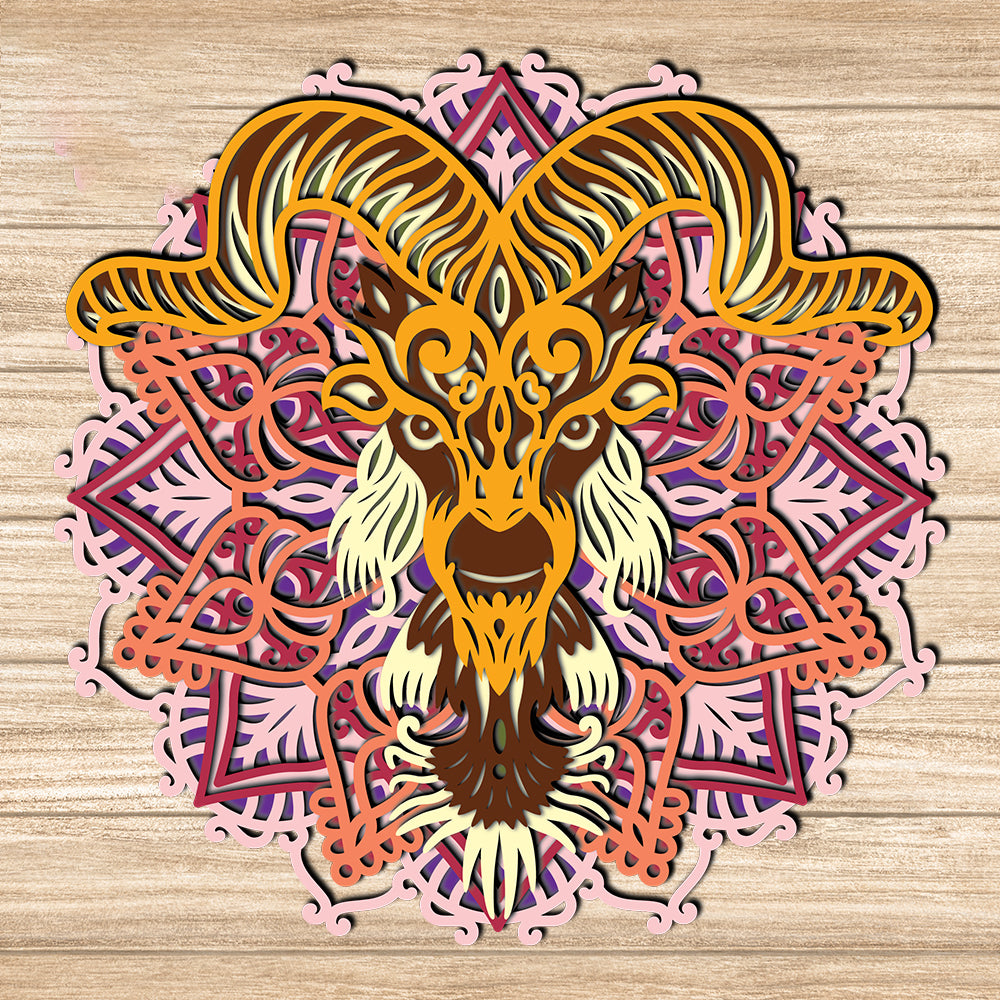 Wild Goat - 3D Layered - Cricut File - VEKTOR KRAFT