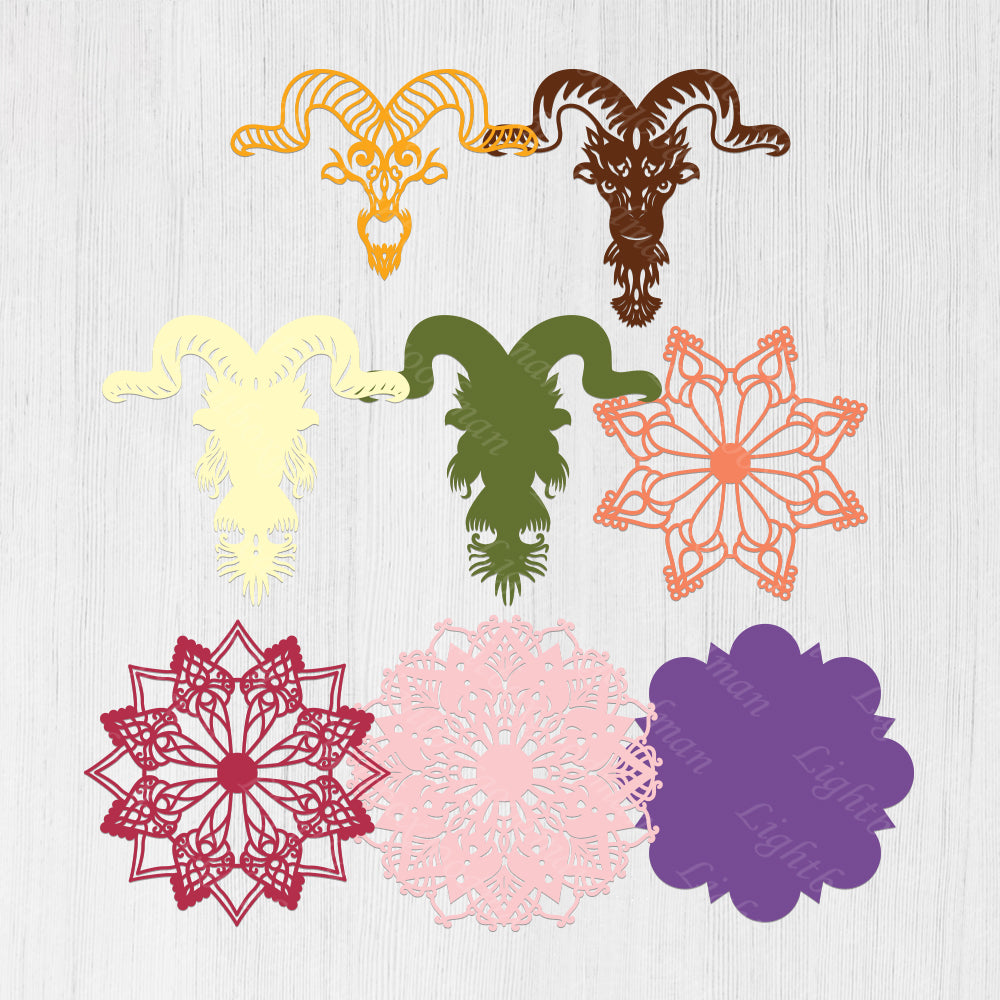Wild Goat - 3D Layered - Cricut File - VEKTOR KRAFT