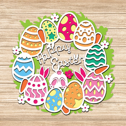 Happy Easter - 3D Layered Easter - Cricut File - VEKTOR KRAFT