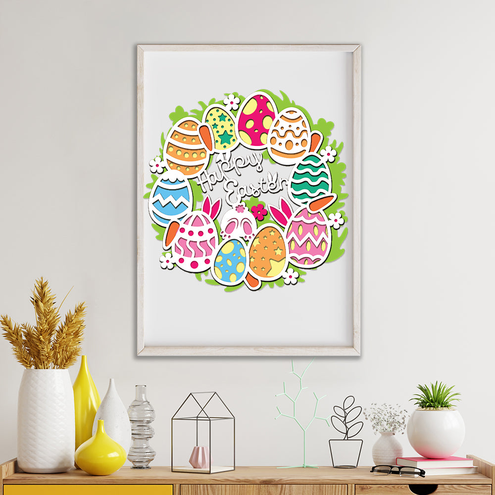 Happy Easter - 3D Layered Easter - Cricut File - VEKTOR KRAFT